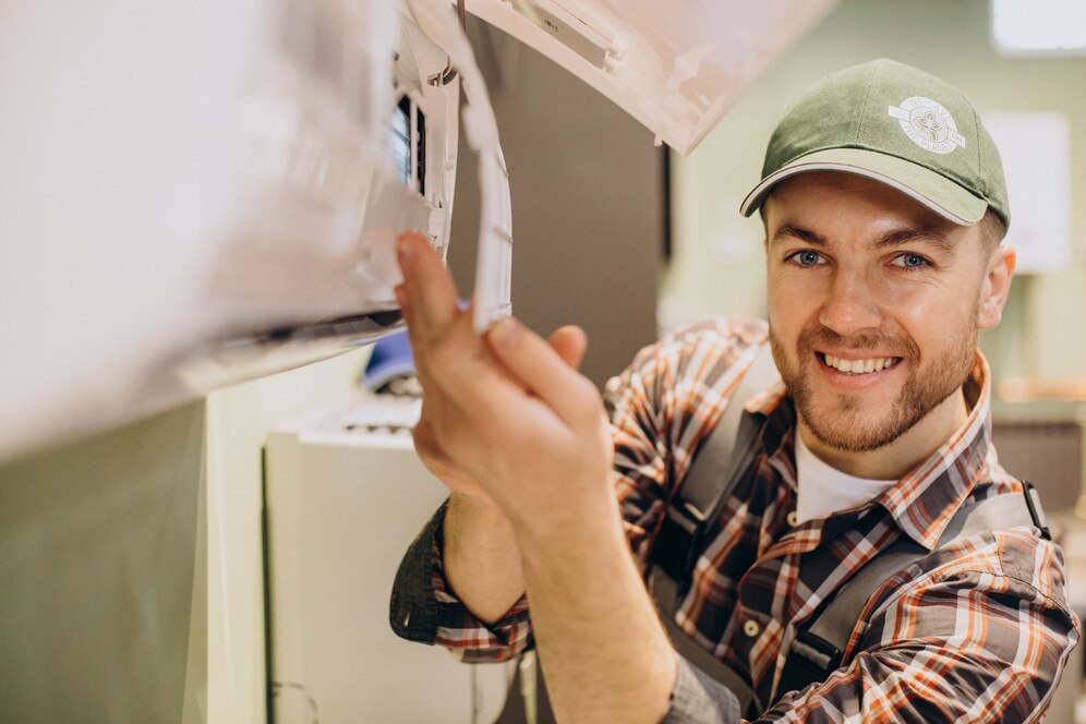 repairman doing air conditioner service 1303 26543